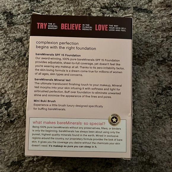 Bare Minerals try believe love 4 piece mini set color fair retired - Picture 3 of 4